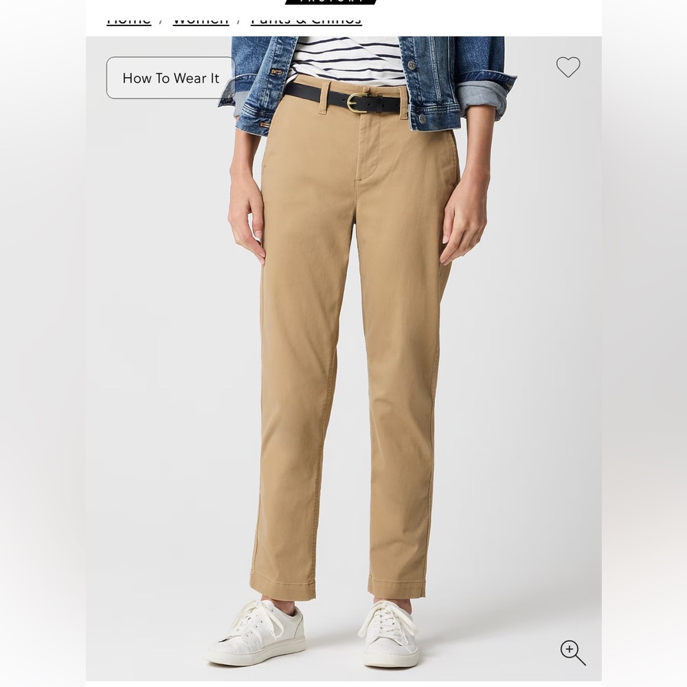 J. Crew Factory Girlfriend Khaki Chinos